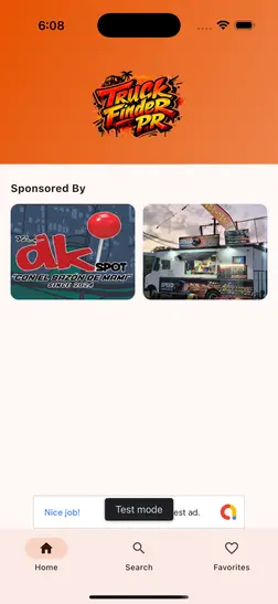 TruckFinderPR - Pantalla de inicio